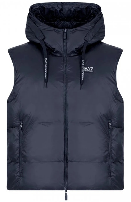 Vesta pentru bărbați Emporio Armani EA7 Reversible Vest With Hood Blue, s.XXL