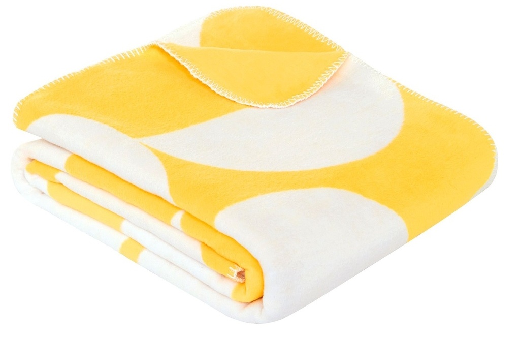 Плед IBENA Jacquard Decke Kahuku 150х200cm Yellow/Ivory