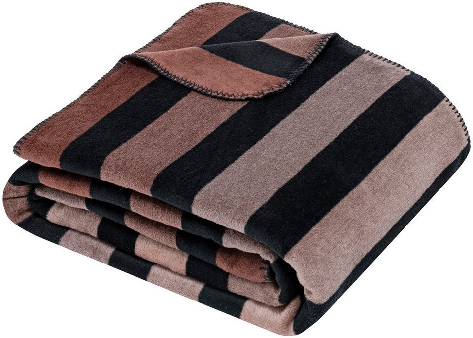 Плед IBENA Jacquard Devonport 150x200cm Brown/Black