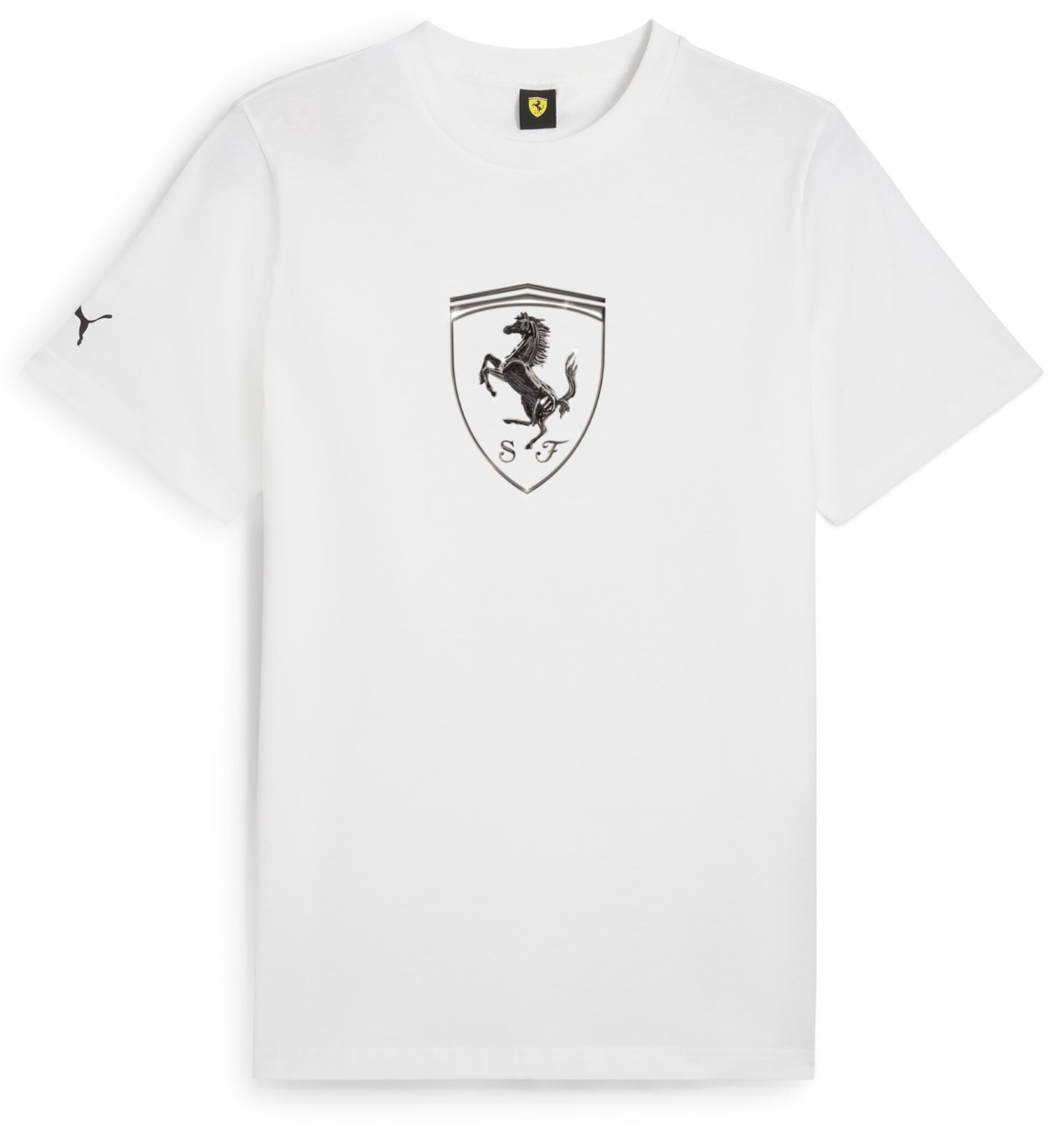 Мужская футболка Puma Ferrari Race Tonal Big Shield Tee Puma White, s.M