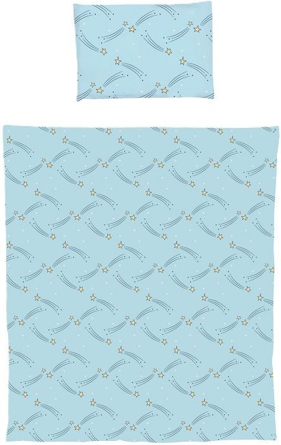 Lenjerie de pat pentru copii Chipolino Falling Star Blue (KOSCLOSET0241BFS)