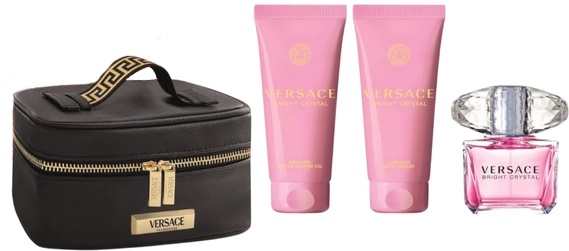 Парфюмерный набор для неё Versace Bright Crystal EDT 90ml + Shower Gel 100ml + Body Lotion 100ml + Bag