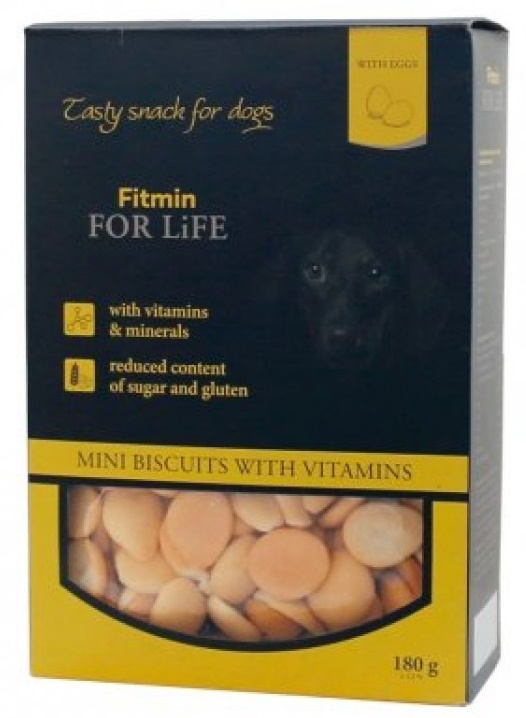 Лакомства для собак Fitmin For Life Mini Biscuits with Vitamins 180g