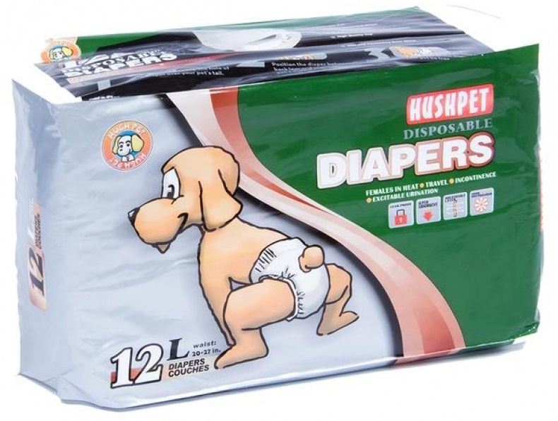 Подгузники для собак Hush Pet Diapers L 12pcs