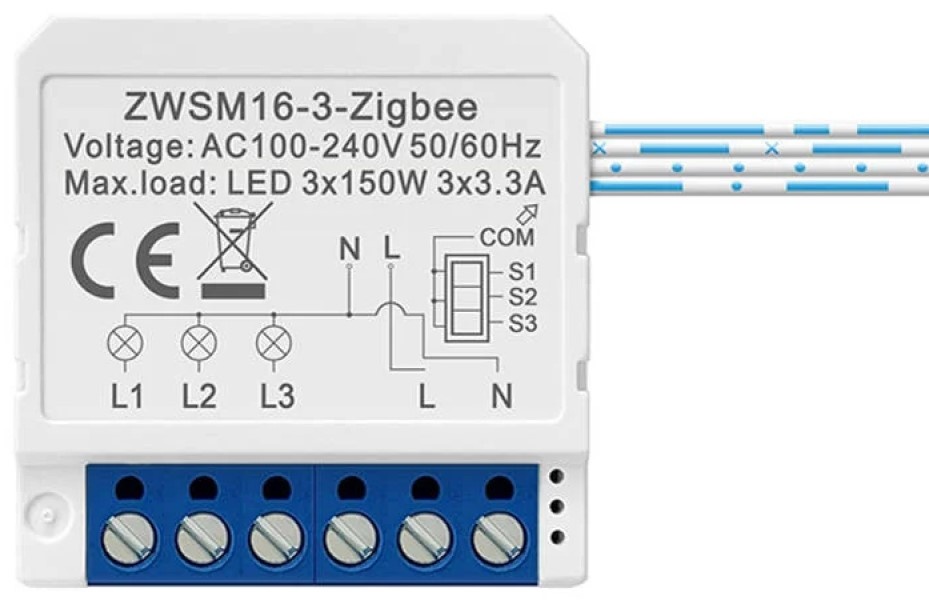 Модуль подключения ZigBee Avatto ZWSM16-W3
