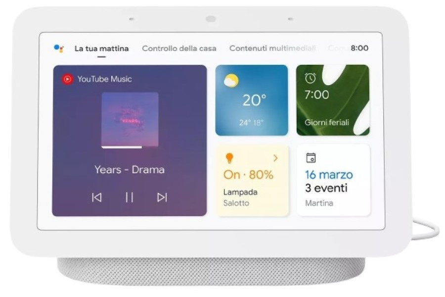 Ecran smart Google Nest Hub 2nd Gen Smart Display Chalk