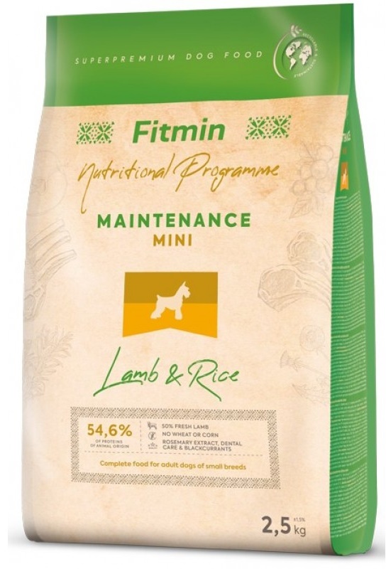 Сухой корм для собак Fitmin Maintenance Mini Lamb & Rice 2.5kg