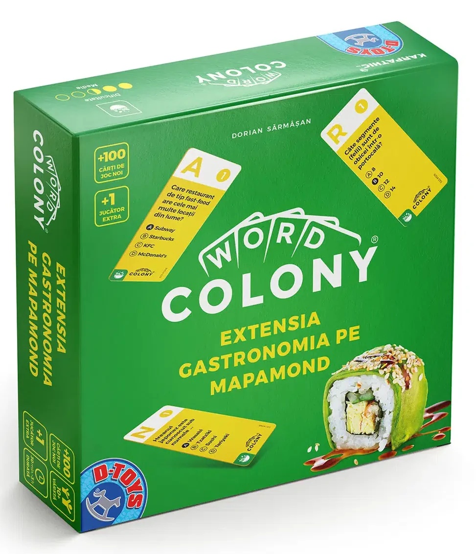 Настольная игра D-Toys Word Colony Extensia Gastronomia pe Mapamond (079114)