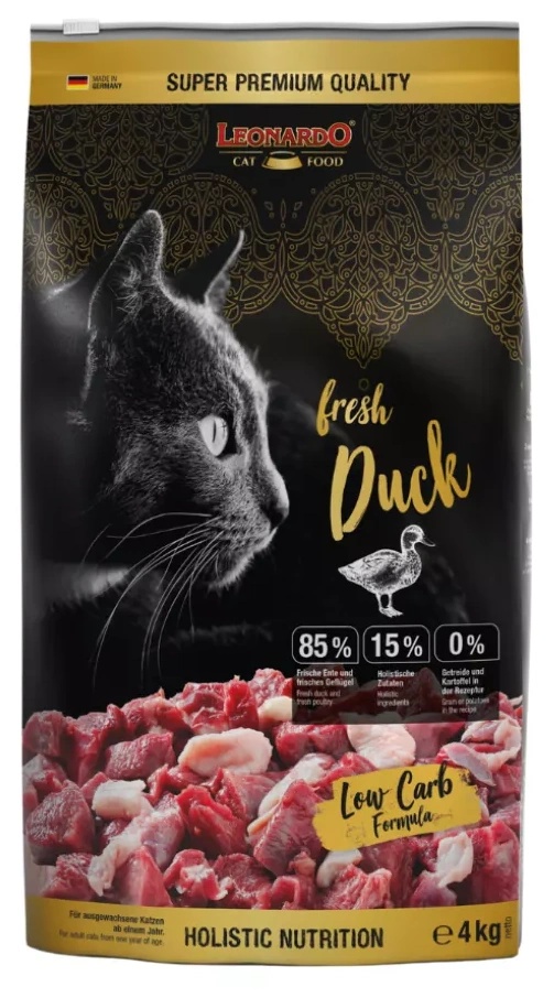 Hrană uscată pentru pisici Leonardo Fresh Duck & Сhicken 4kg