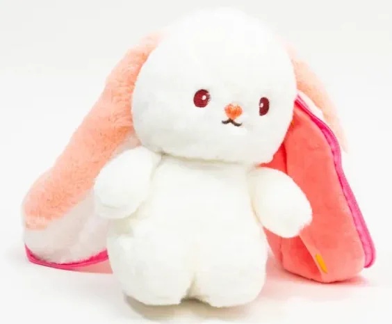Мягкая игрушка ShopShop Зайка в морковке 2 в 1 Pink