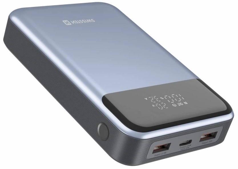 Acumulator extern Swissten 100W PD for Laptops 20000mAh Gray