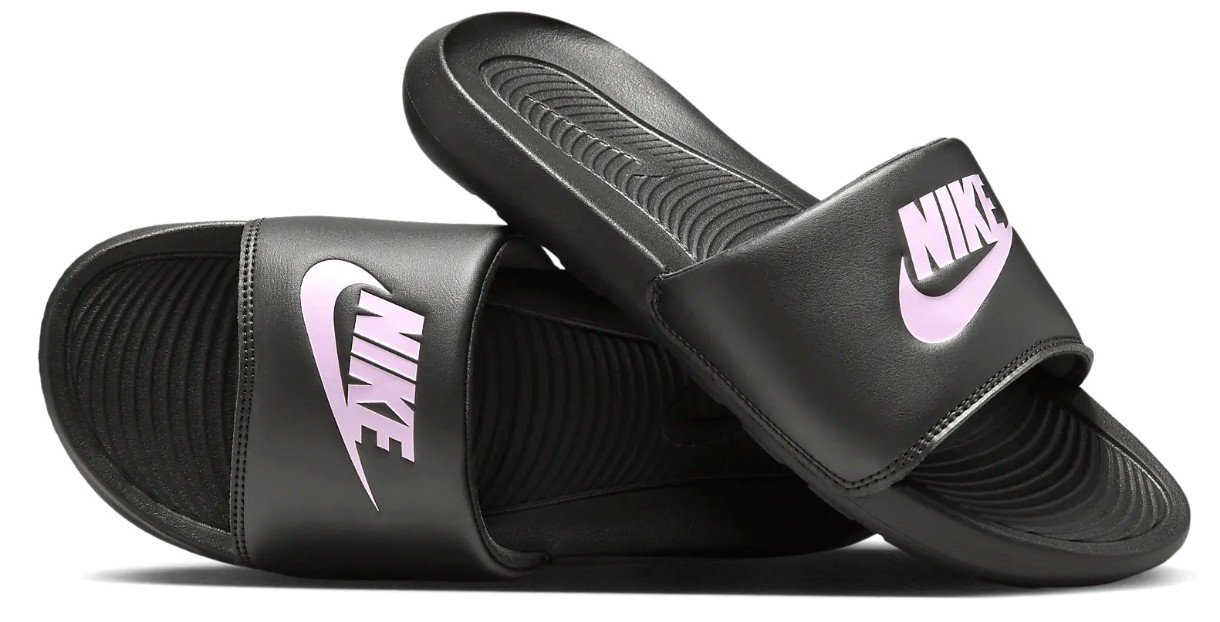Șlapi pentru femei Nike W Victori One Slide Black/Light Arctic Pink, s.36.5