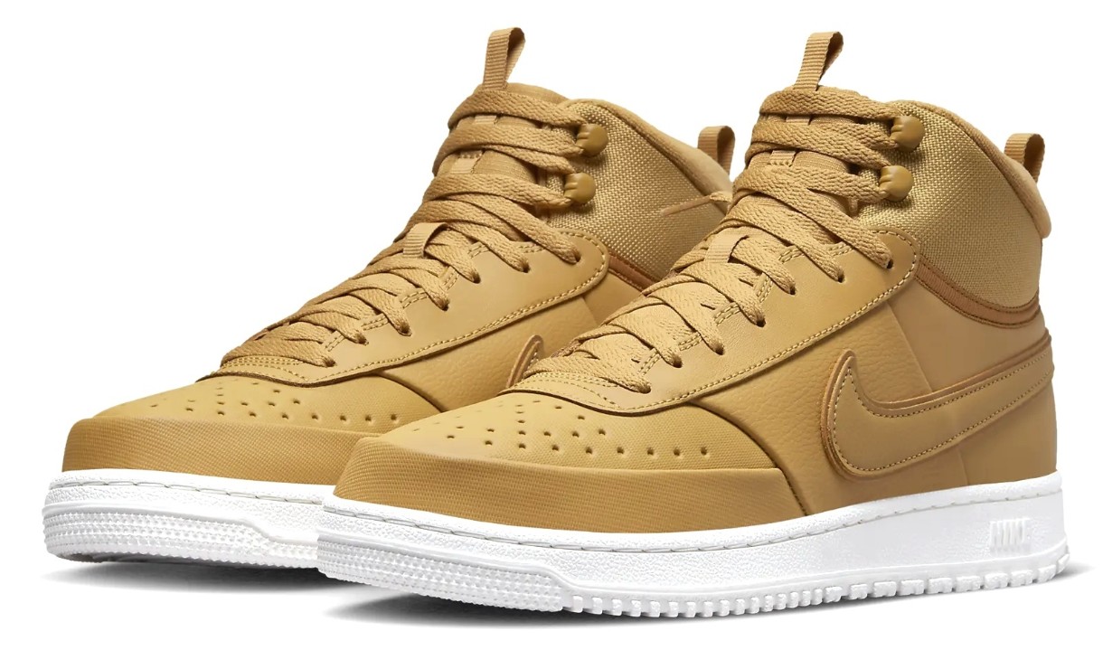 Bocanci pentru bărbați Nike Court Vision Mid Wntr Elemental Gold/Sail/Desert Ochre, s.43