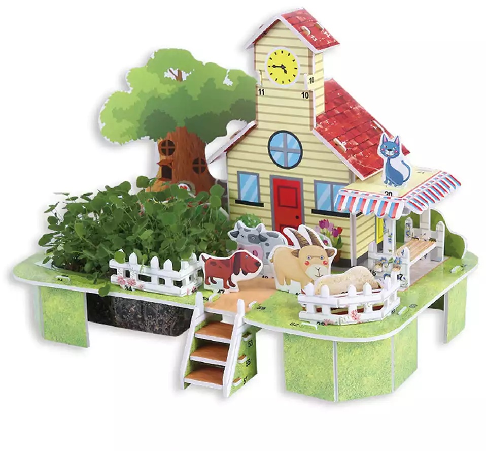 Puzzle 3D-constructor Zilipoo Friendly courtyard (M-008)