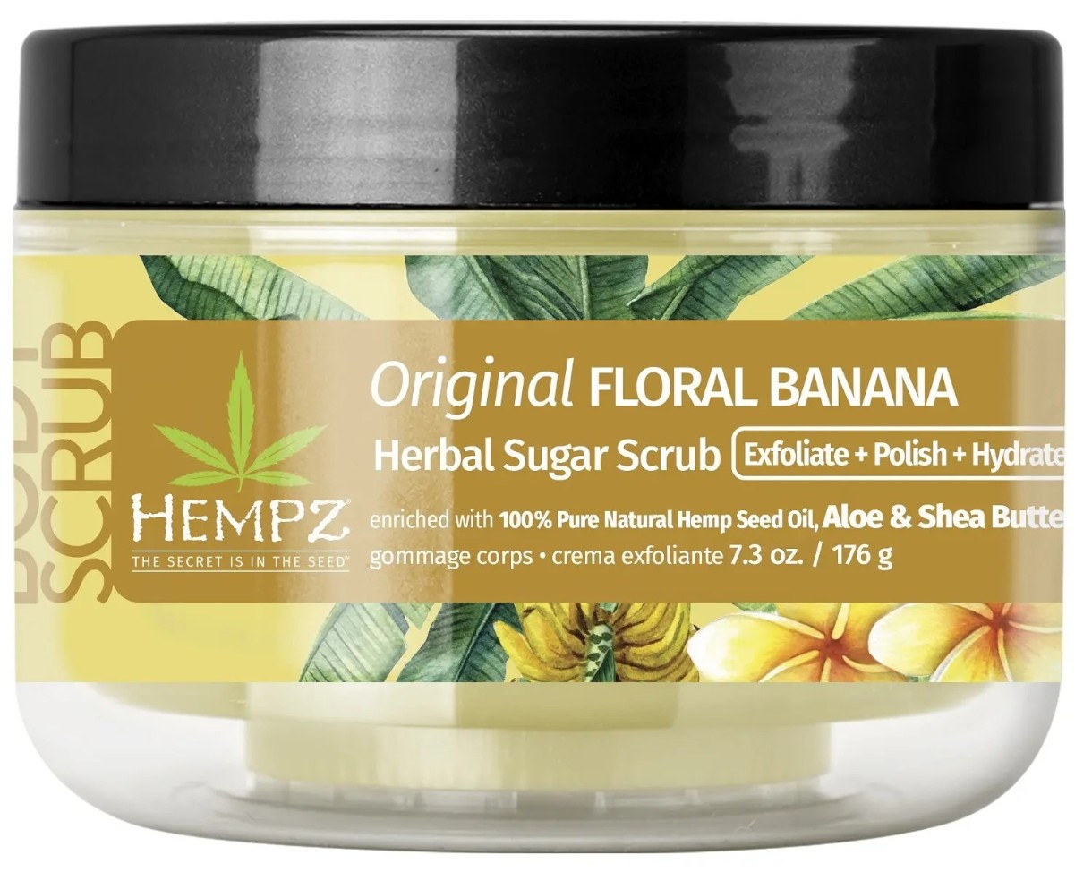 Scrub pentru corp Hempz Original Floral Banana Herbal Sugar Scrub 176g
