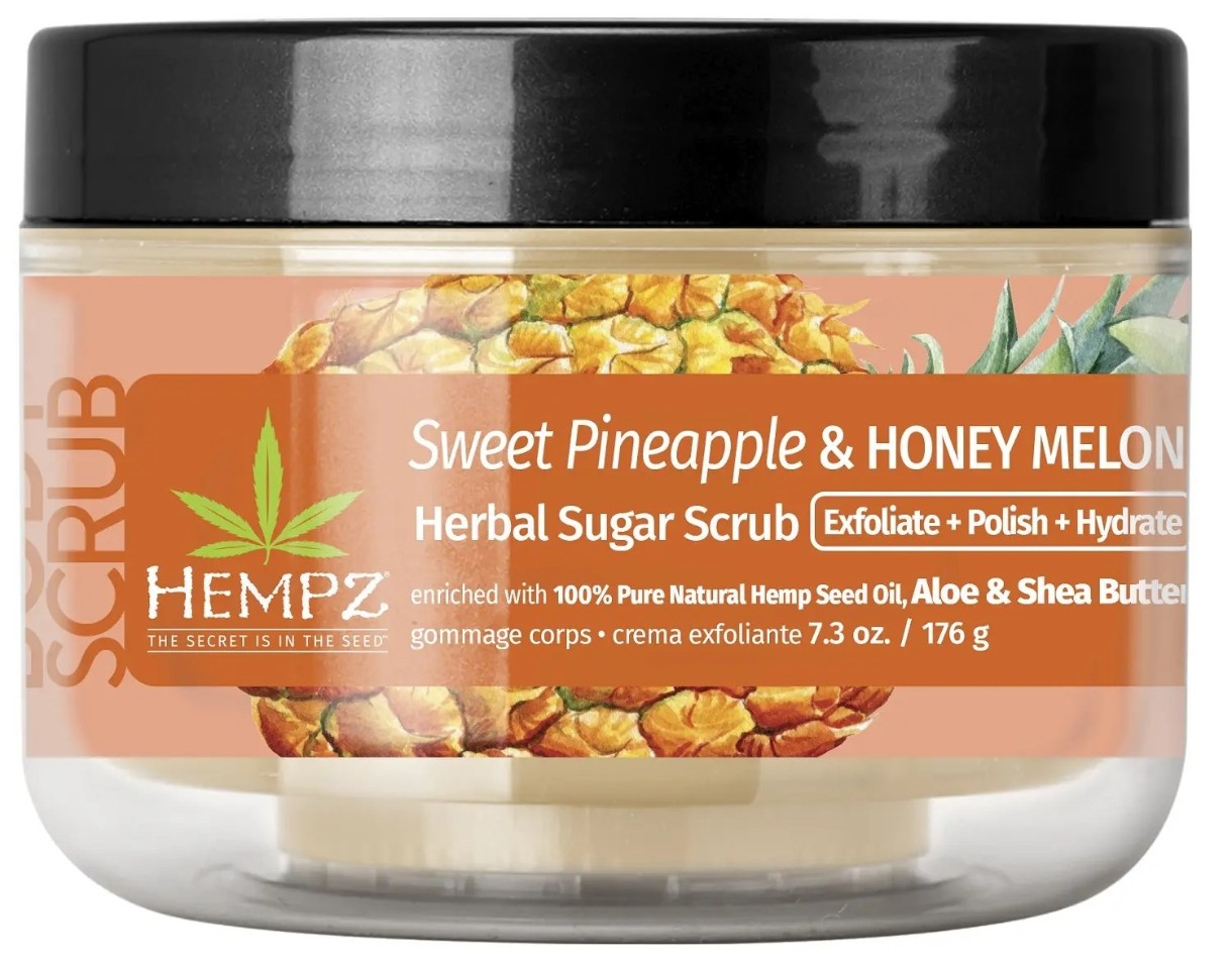Scrub pentru corp Hempz Sweet Pineapple & Honey Melon Herbal Sugar Scrub 176g