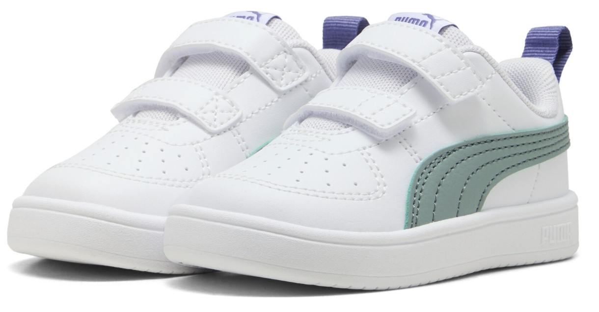 Кеды детские Puma Rickie V Inf Puma White/Green Moon/Blue Crystal, s.27