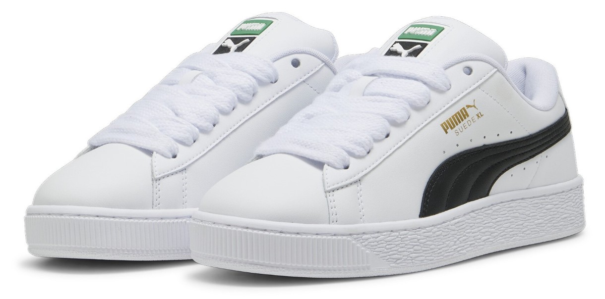 Ghete pentru copii Puma Suede Xl Lth Puma White/Black, s.38.5