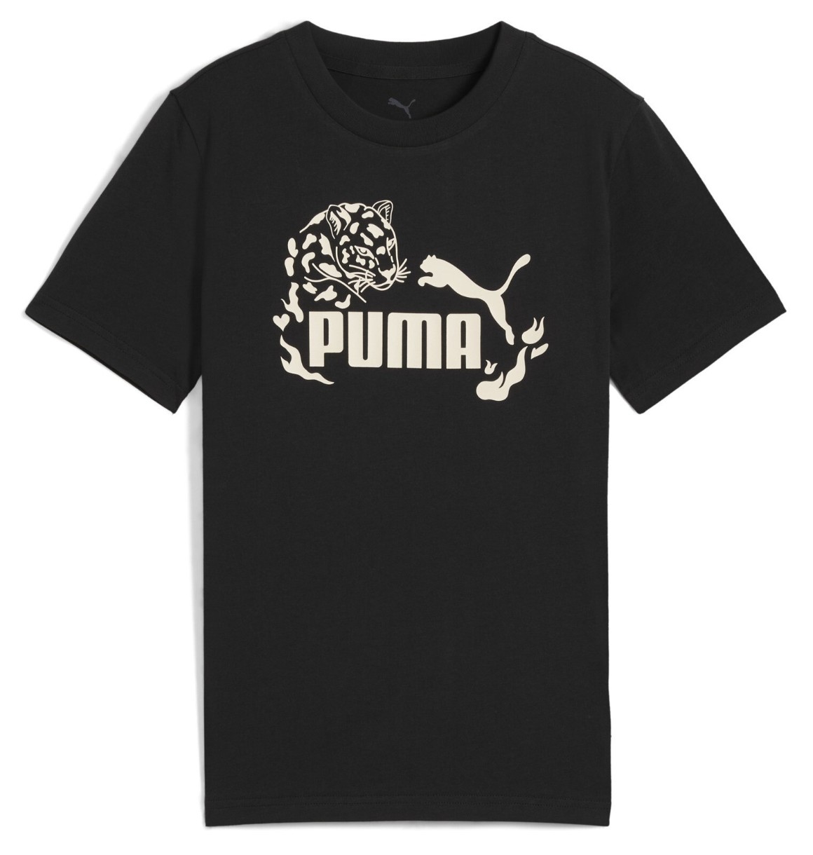 Tricou pentru copii Puma Flaming Love Graphic Tee Puma Black, s.140