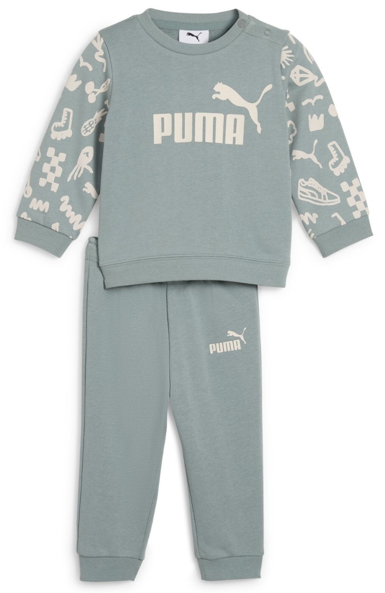 Детский спортивный костюм Puma Minicats Sandy Adventures Crew Set Tr Inf Green Moon, s.74