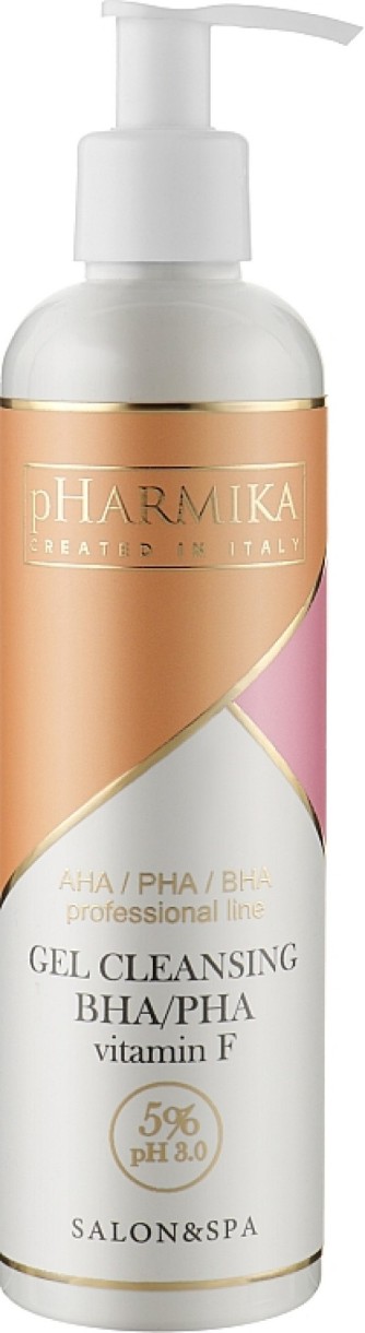 Produs de curățare tenului pHarmika Gel Cleansing BHA/PHA & Vitamin F 5% 250ml