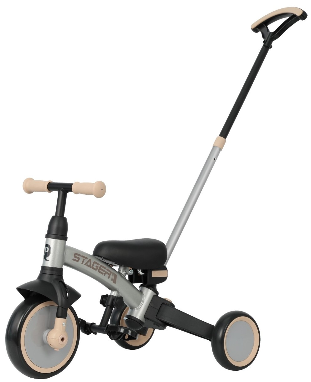 Bicicletă copii Qplay Stager 3 in1 Platinum/Golden