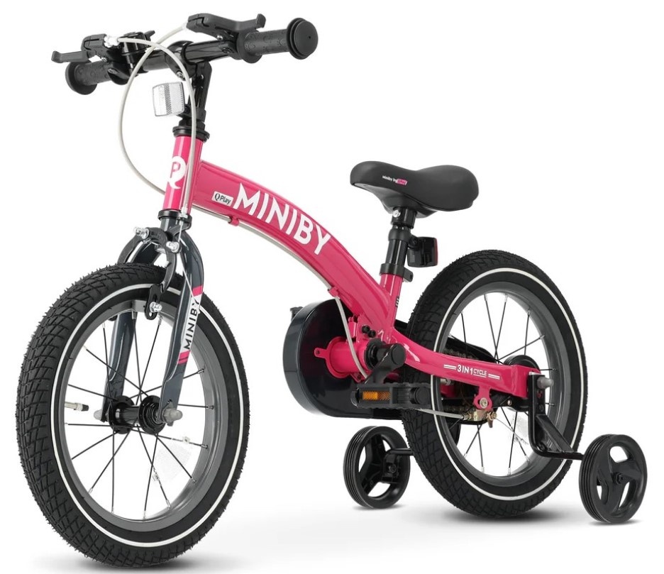 Bicicletă copii Qplay Miniby 3in1 14 Rose 