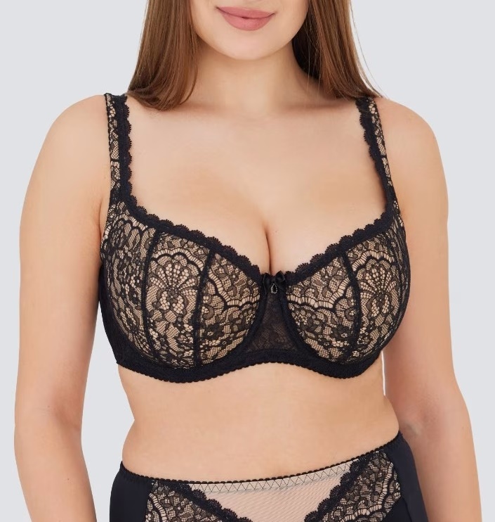 Sutien Fantasy 9037 Tatuaj Beige/Black, s.75-E