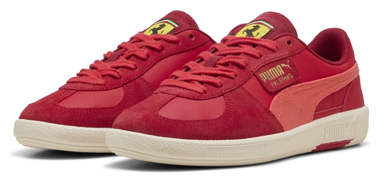 Кеды детские Puma Ferrari Palermo Rosso Corsa/Peach Frost, s.39