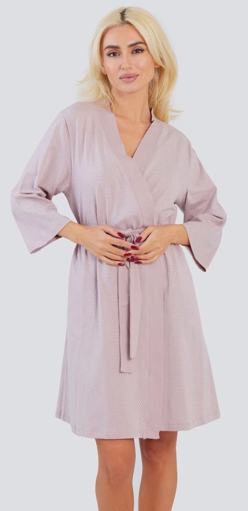 Халат Ajoure T5160 Mocco/Print Dot, s.XL