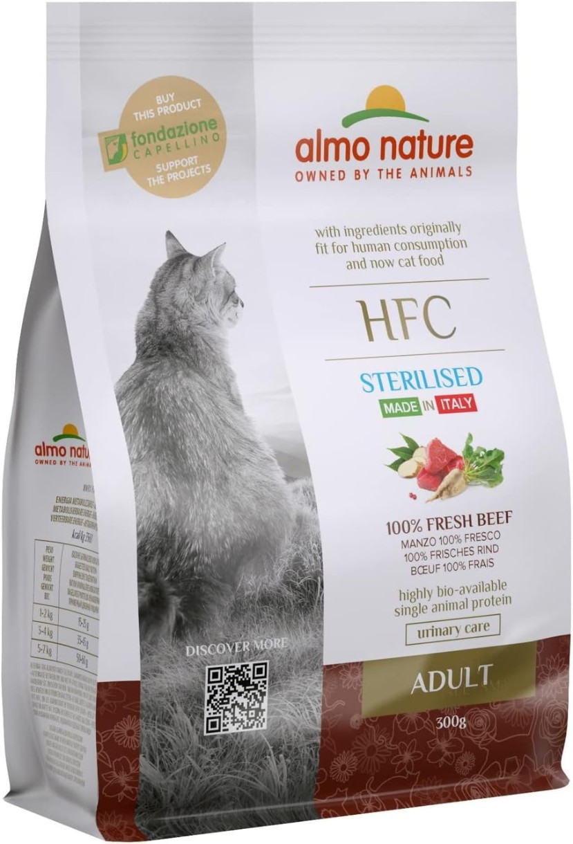 Сухой корм для кошек Almo Nature HFC Adult Sterilised Fresh Beef 300g