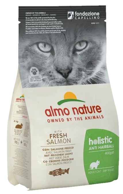 Сухой корм для кошек Almo Nature Holistic Anti Hairball Salmon 400g