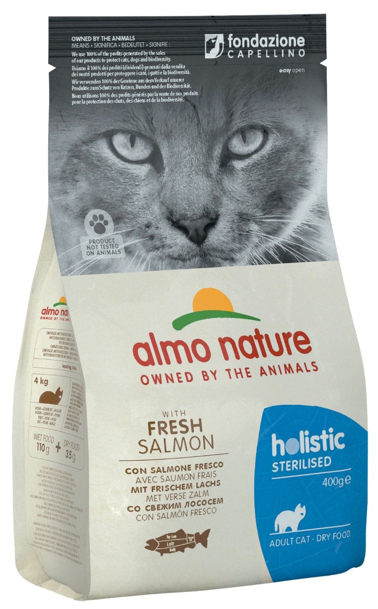 Сухой корм для кошек Almo Nature Holistic Sterilized Salmon 400g