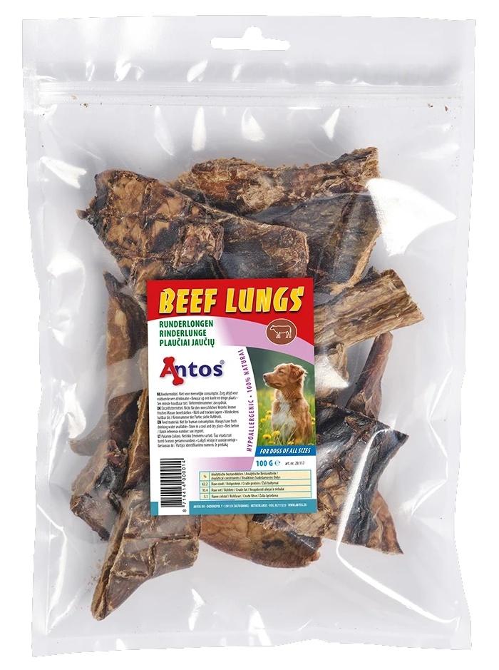 Лакомства для собак Antos Beef Lungs 100g (20117)