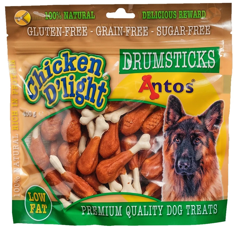 Лакомства для собак Antos Chicken D'light Drumsticks 400g (20381)