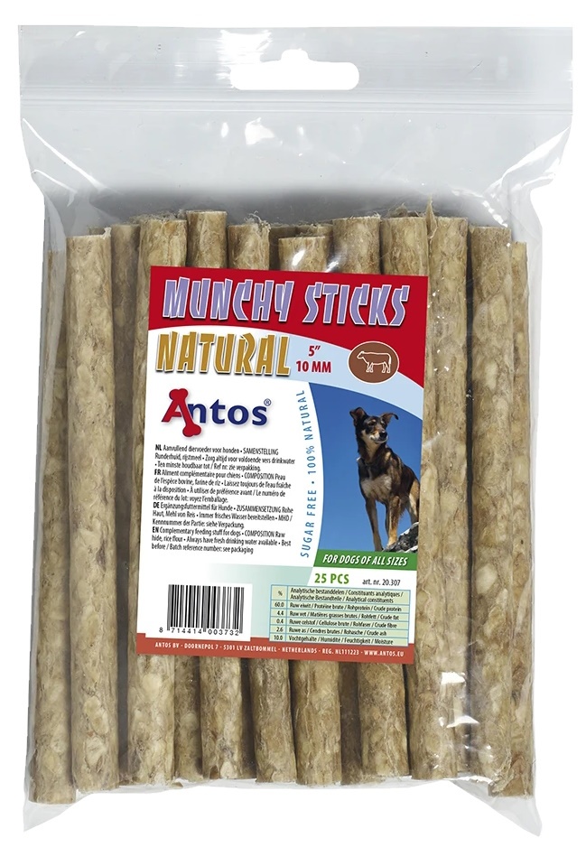 Snackuri pentru câini Antos Munchy Sticks Natural 25pcs (20307)