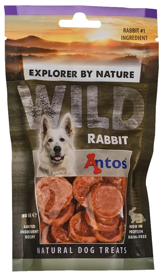 Лакомства для собак Antos Wild Rabbit 80g (20077)