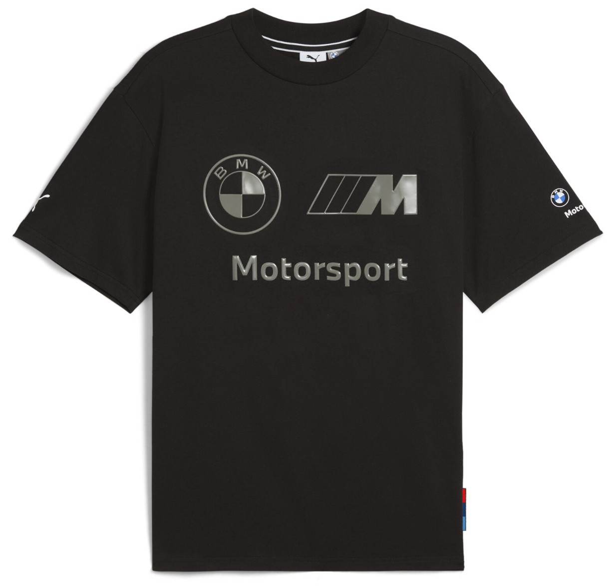 Мужская футболка Puma Bmw Mms Stacked Lux Logo Tee 2 Puma Black, s.XL
