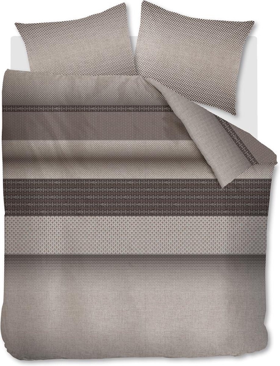 Lenjerie de pat Riviera Maison Retrograde Brown 260x200/220cm (228941)