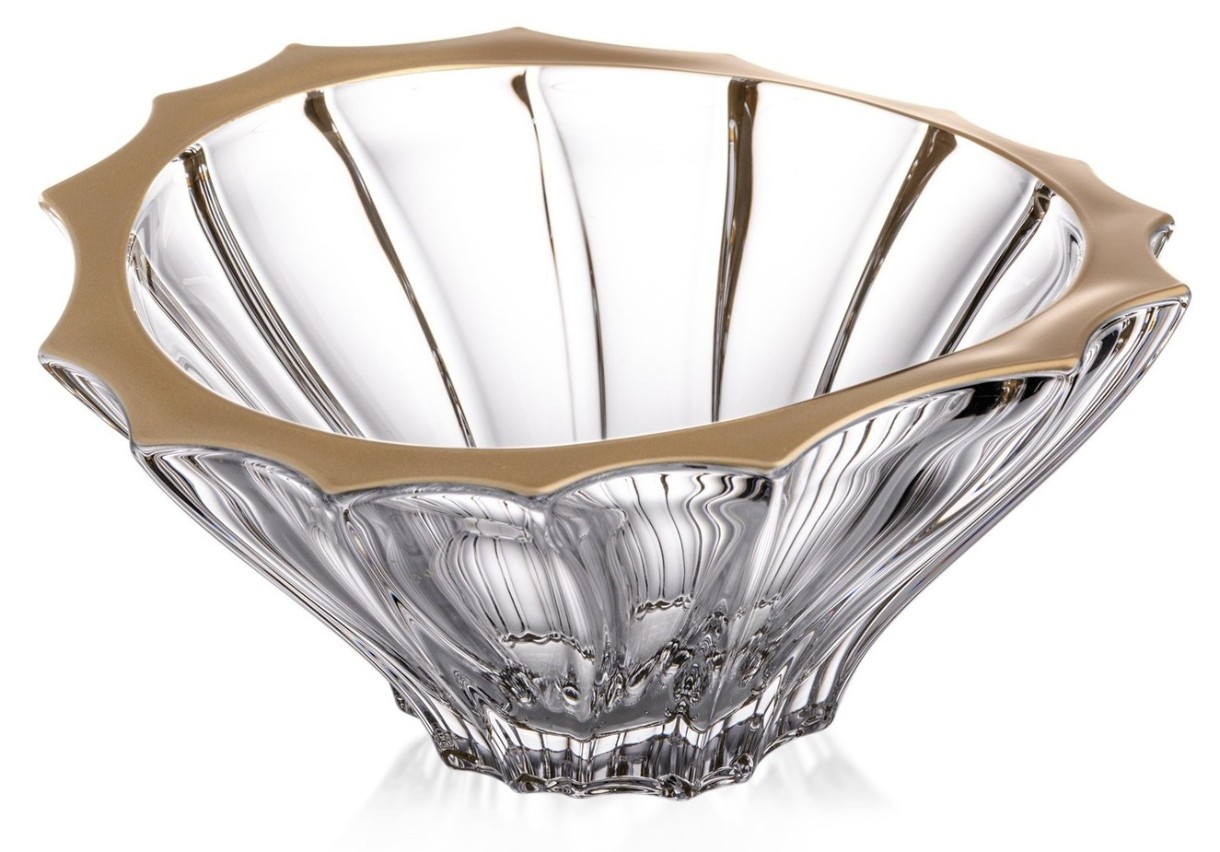 Салатница Bohemia Plantica 22cm Gold Rim