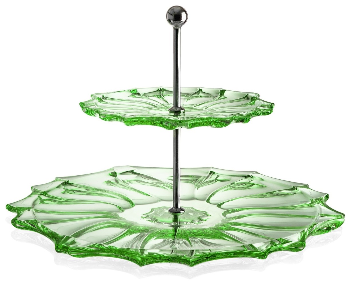 Platou cu nivele Bohemia Plantica 35.5cm Green