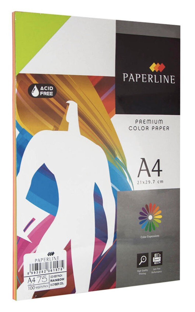 Бумага для печати Paperline Rainbow  A4/5х20p Neon