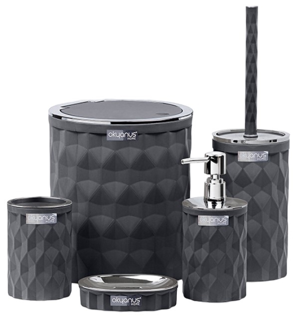 Set pentru baie Okyanus Grey OKY467-1A
