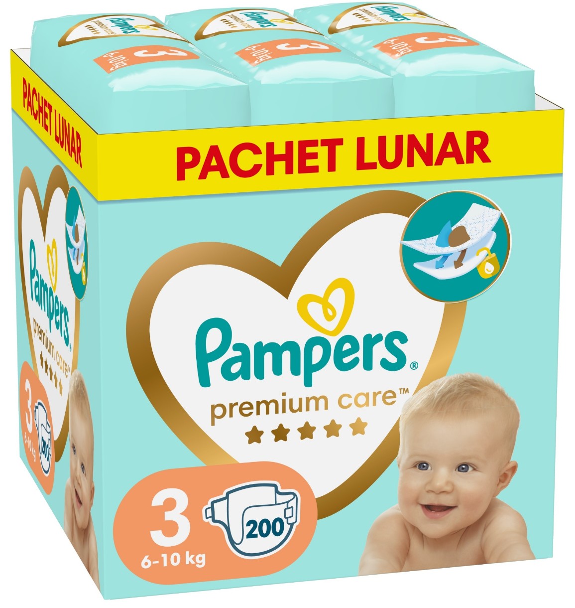 Scutece Pampers Premium Care Midi 3/200pcs