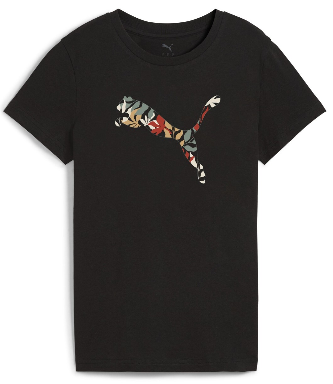 Женская футболка Puma Graphics Floral Logo Puma Black, s.XS