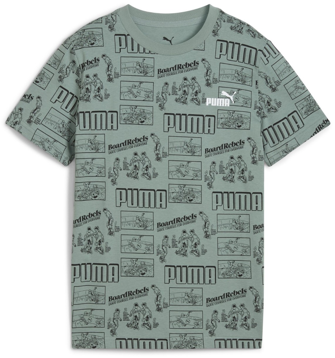 Tricou pentru copii Puma Mid90S Aop Tee B Green Moon, s.140