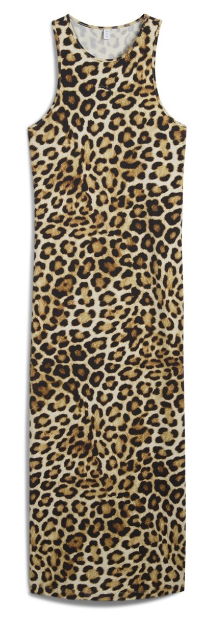 Женское платье Puma Wardrobe Ess Leo Luxe Slim Aop Dress Alpine Snow, s.XL