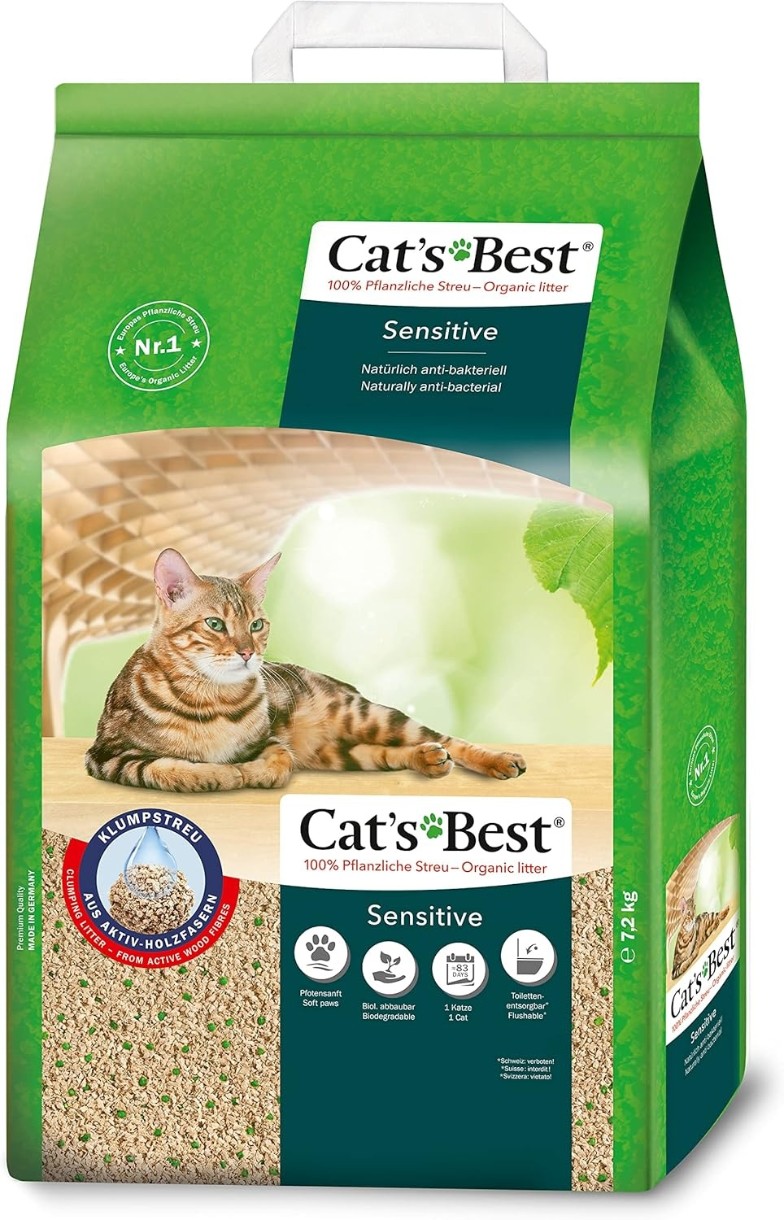 Наполнитель для кошек Cat's Best Sensitive 7.2kg (20L)