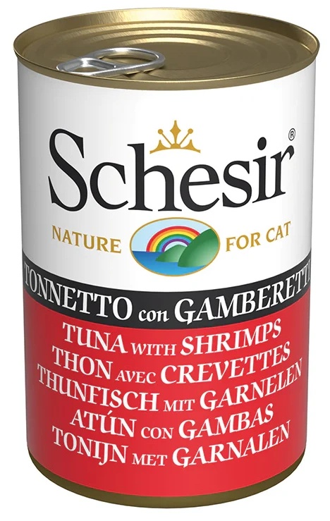 Влажный корм для кошек Schesir Tuna & Shrimps 140g