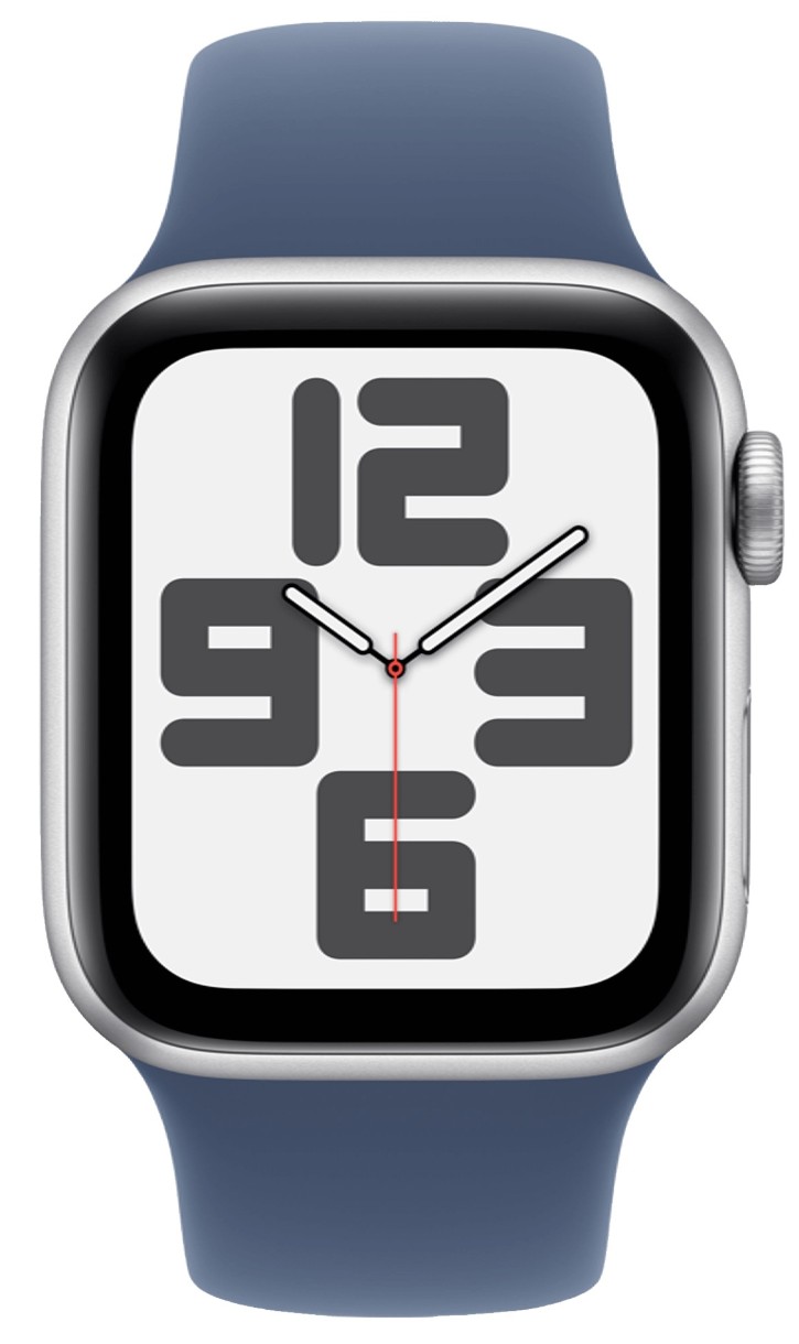 Smartwatch Apple Watch SE 2 44mm Silver Aluminium Case with Denim Sport Band S/M (MXEQ3)